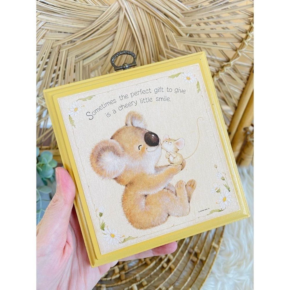 Vintage Hallmark Cute Koala Bear & Mouse Wall Hanging Plaque